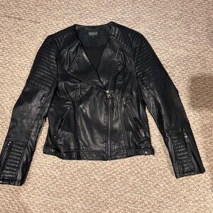 Topshop Black Leather Jacket